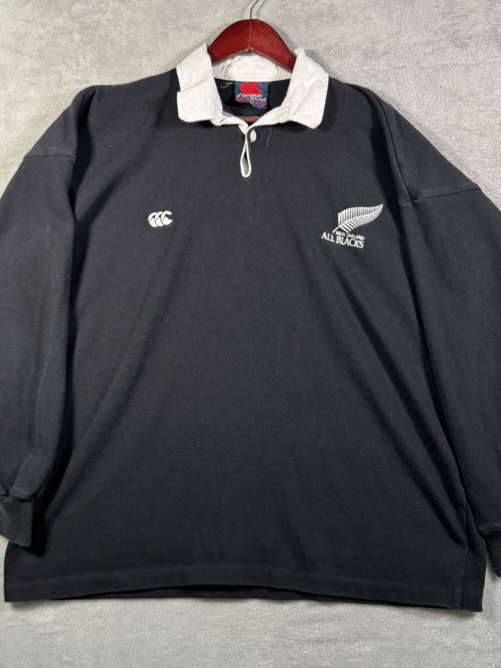Canterbury New Zealand Rugby Shirt Mens 4XL 52 (Fits XXL) All Blacks Fern